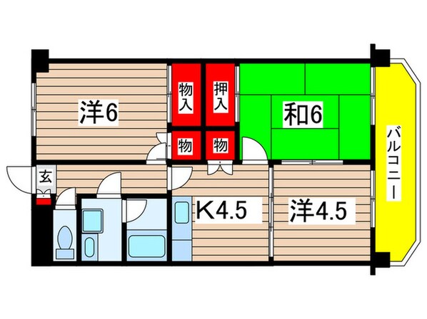 ヤマダイマンションの物件間取画像